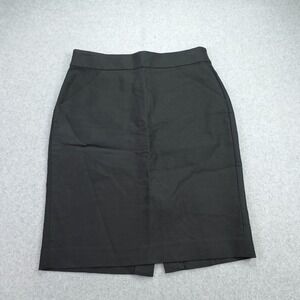 J.Crew Skirt Size 2 Black Pencil Business Casual Office Cotton